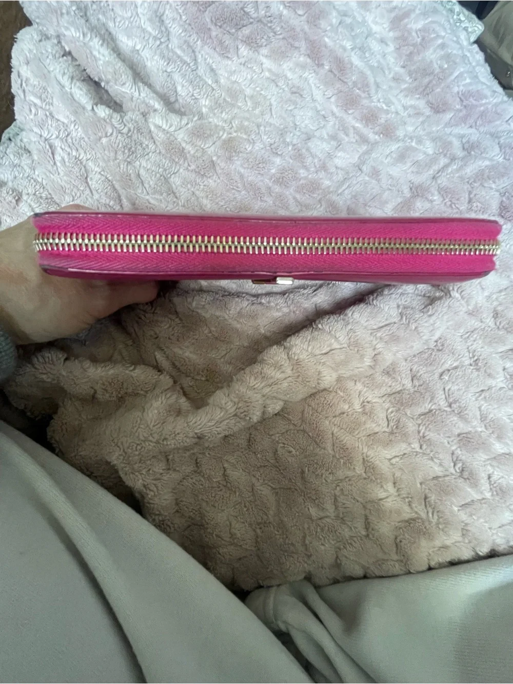 Yves Saint Laurent “Y” Style Ligne Zipper Wallet - Beautiful Bright Pink - Picture 4 of 11